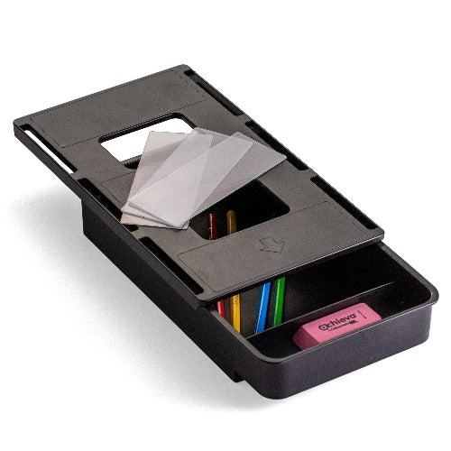 Medium under desk drawer organizer, black,