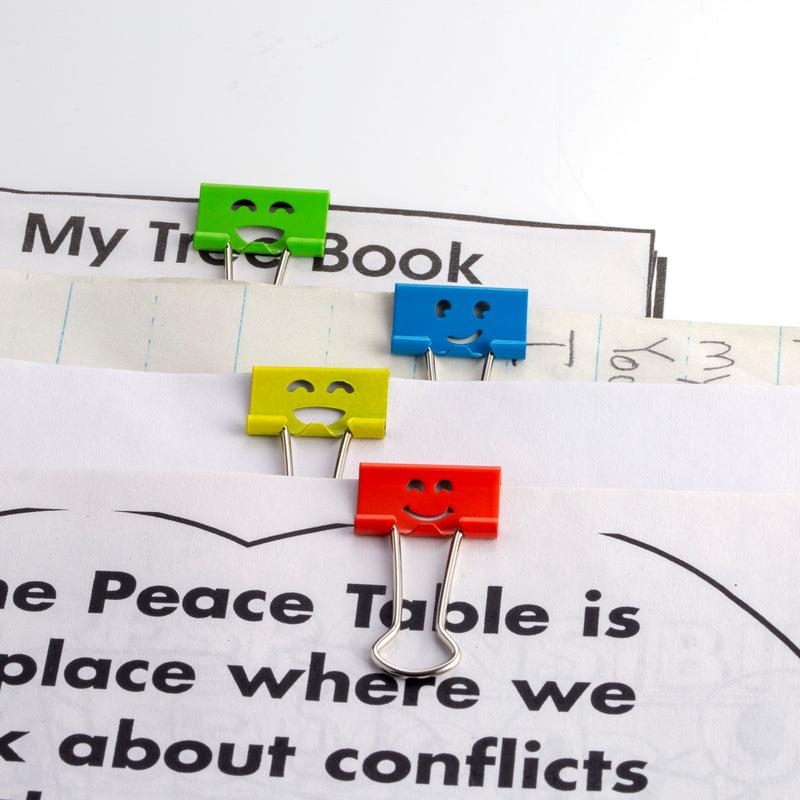 Smiling Face Binder Clips