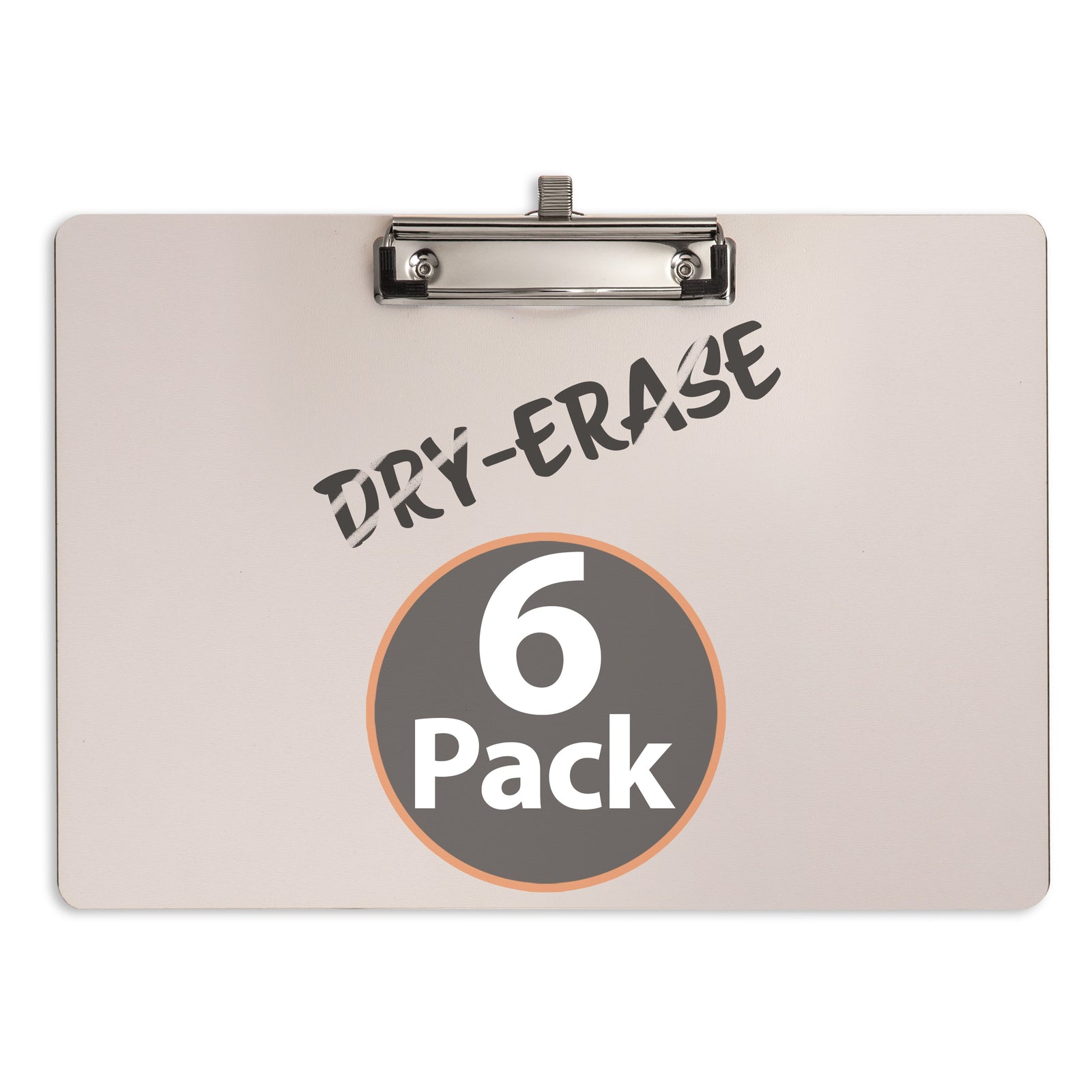 Dry Erase Clipboard with Side Clip – Pack of 6