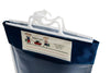 blue read-n-go book baggie, sturdy handle book pouch, reading bag