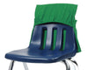 Green Elastic Back expandable12-17" Seat Sack slides onto the back of a chair for instant storage of books, school supplies and more, seat sack special sizes