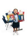 reading book pouches, read-n-go, book baggies, book buddy, kids library book bags, reading bags