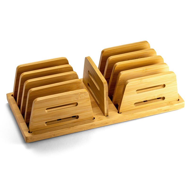 Bamboo Small Adjustable File Sorter