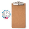 12-Pack 5-inch x 9-inch Memo Receipt Clipboard with Low Profile Metal Side Clip & Pen Holder