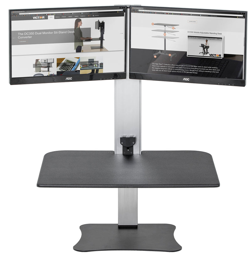 Victor High Rise Electric Dual Monitor Standing Desk