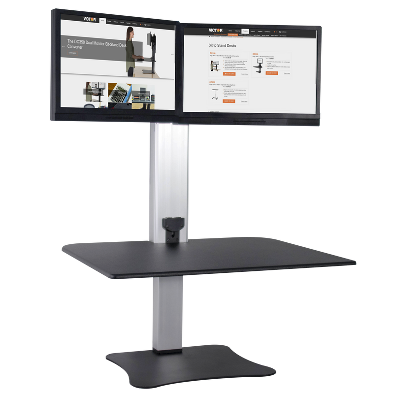 Victor High Rise Electric Dual Monitor Standing Desk