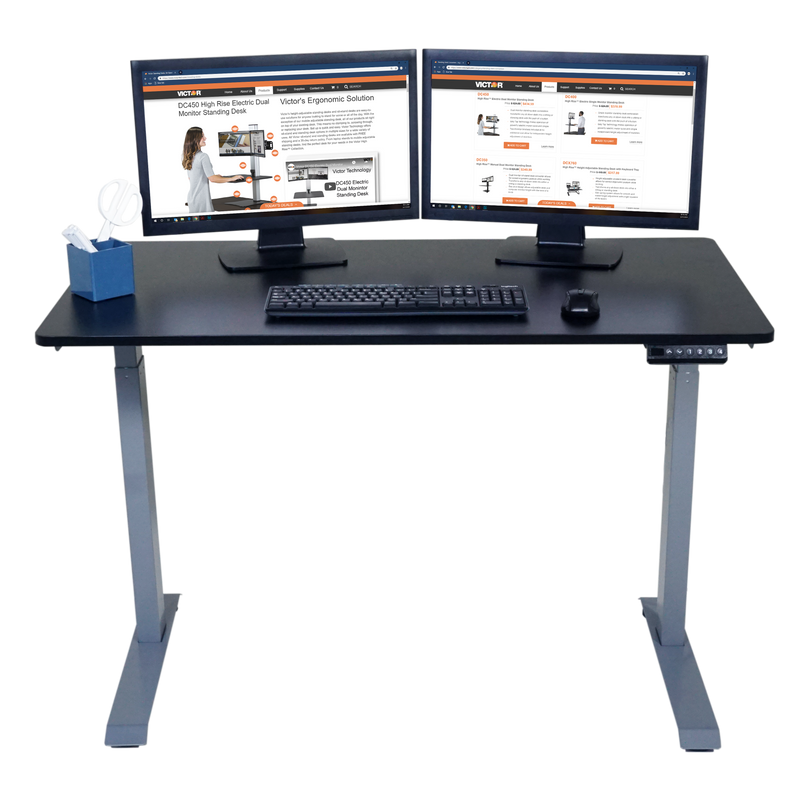 Victor High Rise Electric Adjustable Height Full Standing Desk