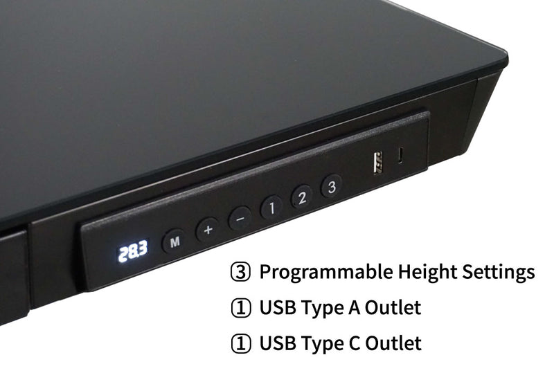 Victor DC950 Electric Glass Topped Standing Desk