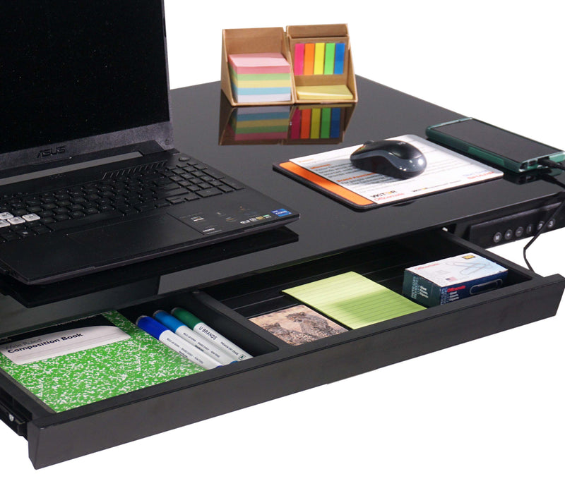 Victor DC950 Electric Glass Topped Standing Desk