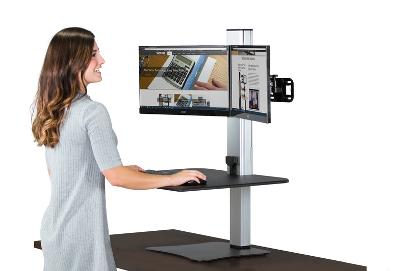 Victor High Rise Electric Dual Monitor Standing Desk