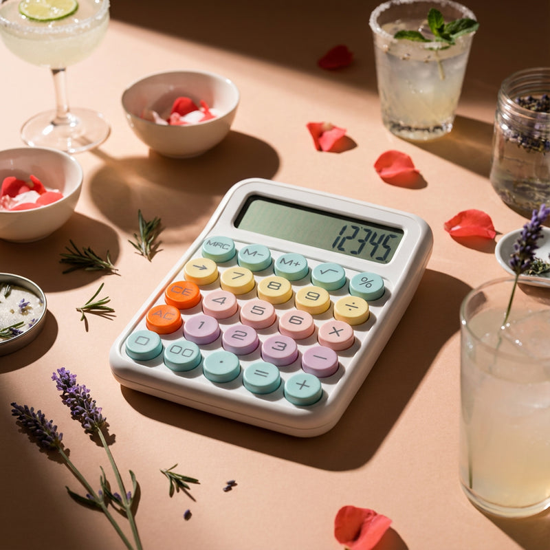 VICTOR® Sum Buddy Desktop Calculator – Large Buttons, 12-Digit Display, Pastel Colors