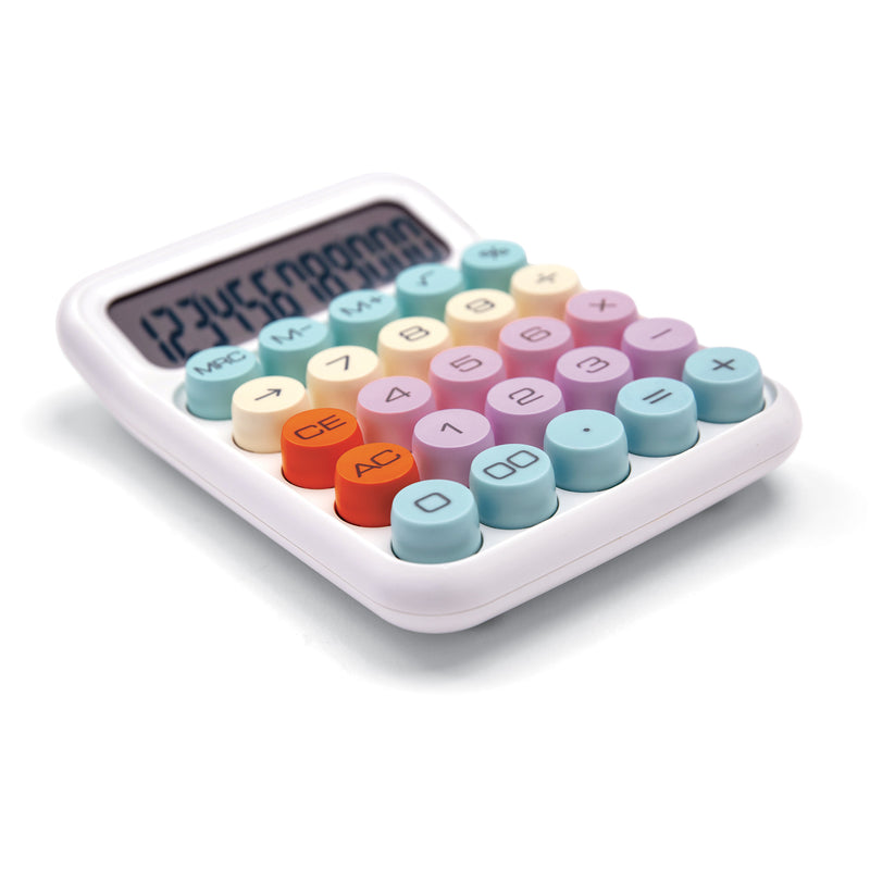 VICTOR® Sum Buddy Desktop Calculator – Large Buttons, 12-Digit Display, Pastel Colors