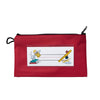 red pencil pouch with zipper, school supply storage pouch pen case, 10040, pencil+pouch