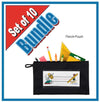 black pencil pouch with zipper sold in bulk bundles of 10, school supply storage pouch, pen case, 30040BUNDLE