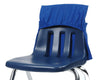 Blue Elastic Back expandable12-17" Seat Sack slides onto the back of a chair for instant storage of books, school supplies and more, seat sack special sizes
