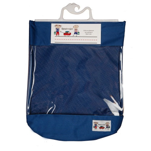 Blue Read-n-Go Book Baggie, Book Buddy Group Bag, Sturdy Handle, Kids Library Book Bag, Book Pouch for Classrooms, Book Buddy, Book Baggie for Students 